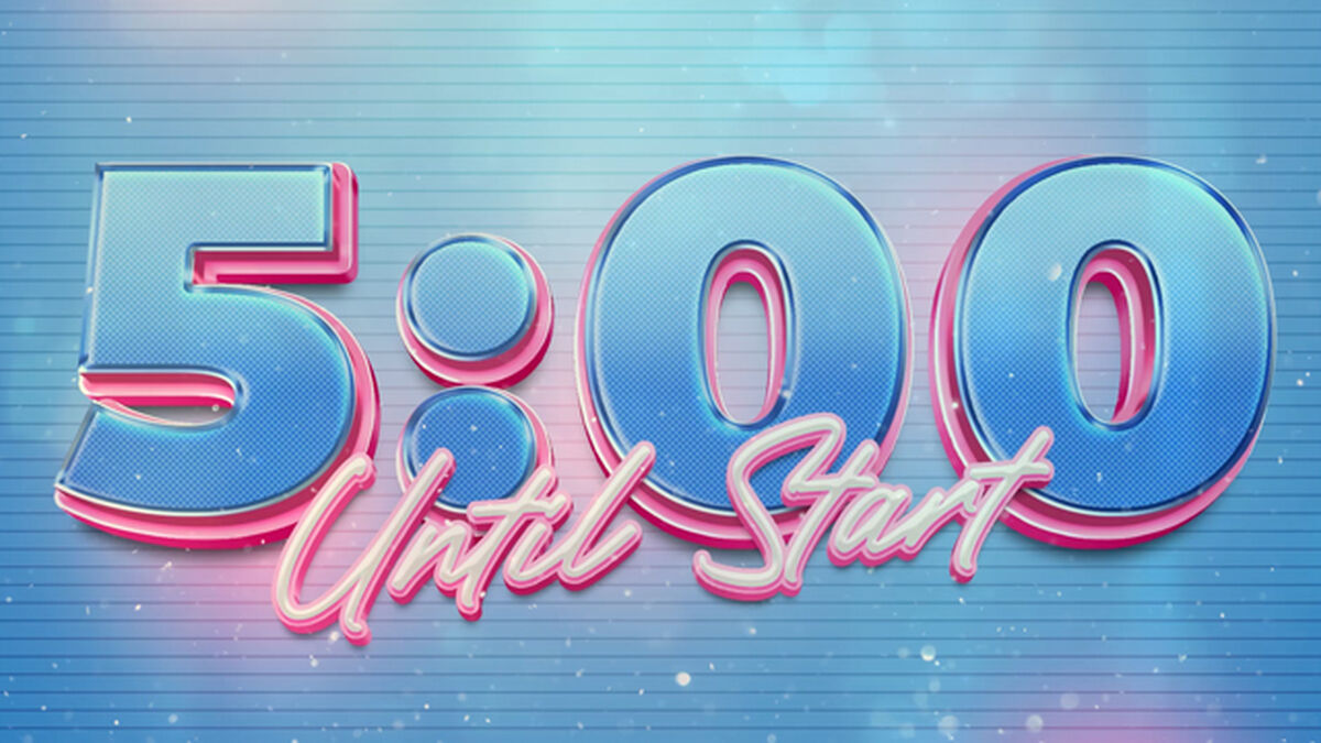Blue Pop Pink Glow Party Countdown image number null